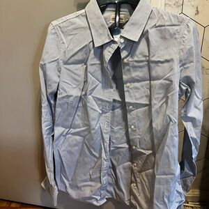 Woman’s J Crew Light Blue striped Dress Shirt